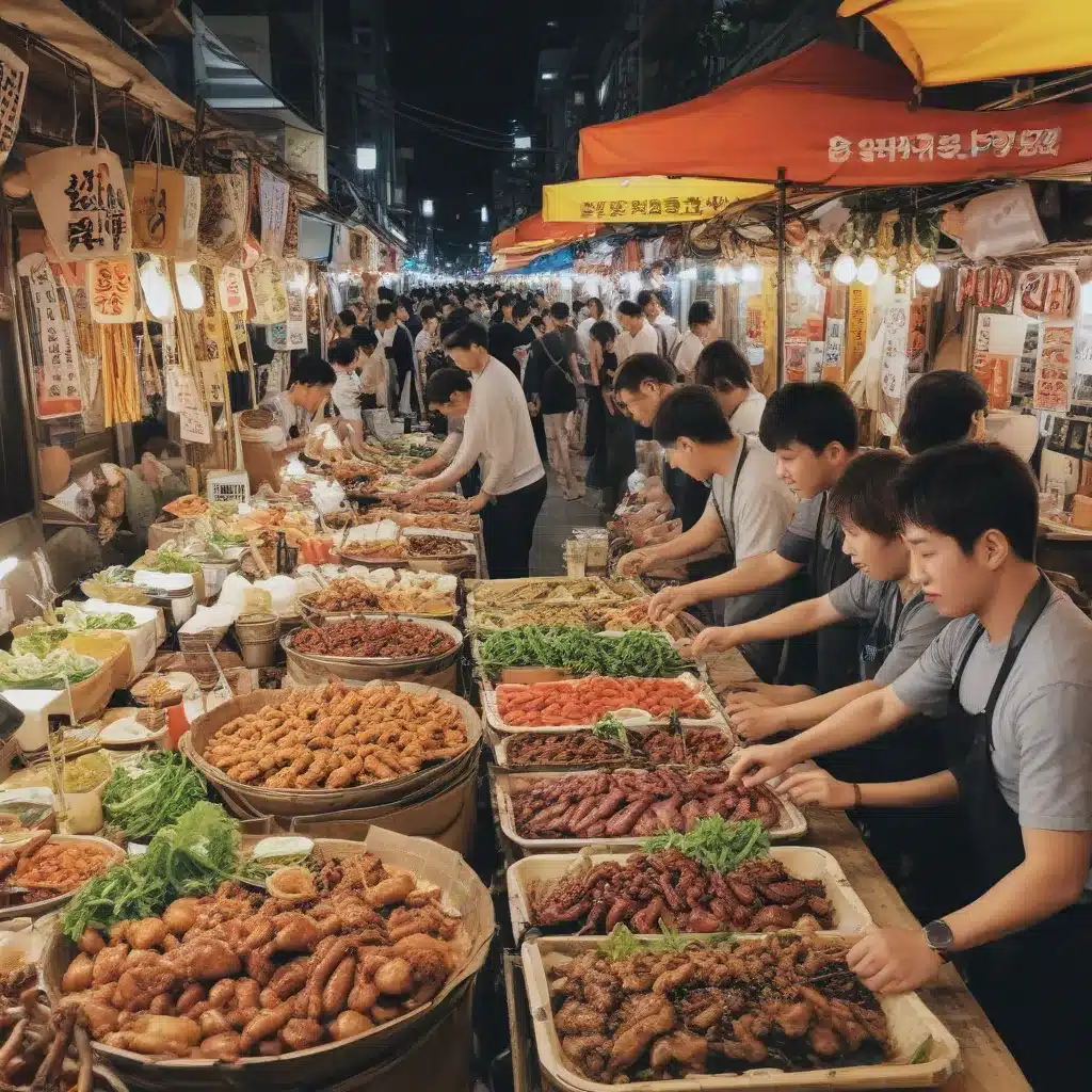 Food Crawls Through Seouls Night Markets