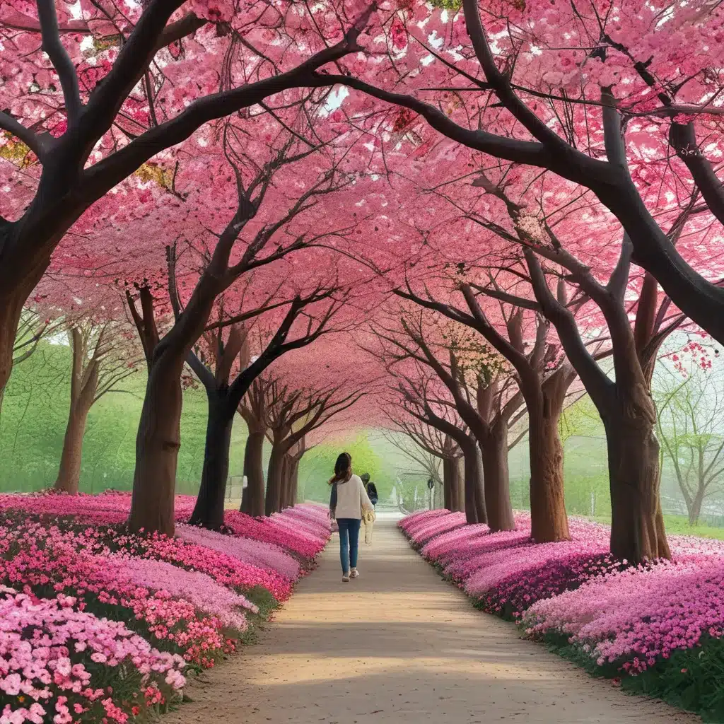 See the Garosugil Tree Tunnels Romantic Blossoms