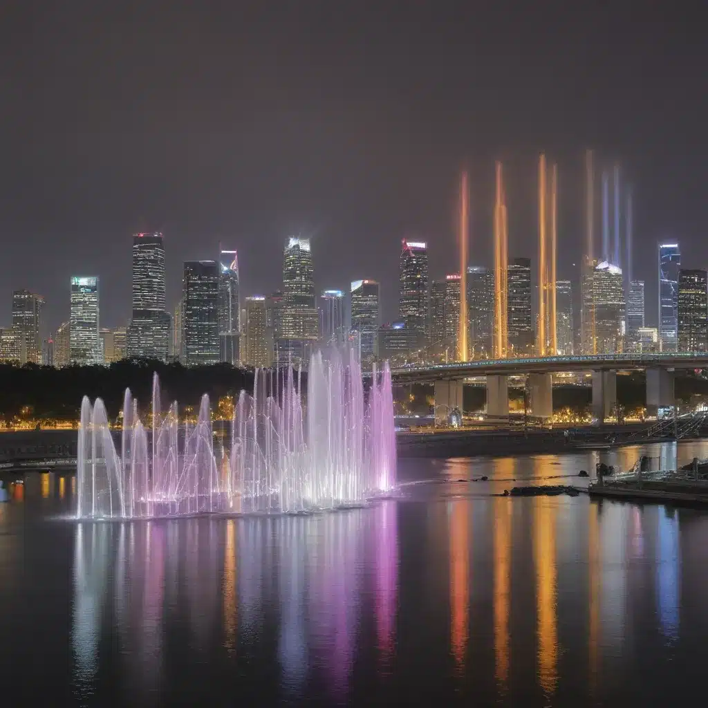 Twinkling City Lights at Banpo Bridge Rainbow Fountain Festival